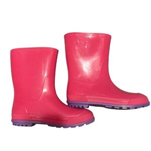 Wonder Nation Girls Pink Rain Boots | Size 11-12 | Like New